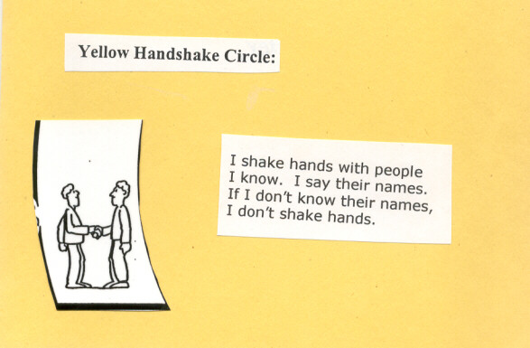 Yellow circle: People i shake hands!