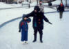 Ron Learning to ice skate with Mama